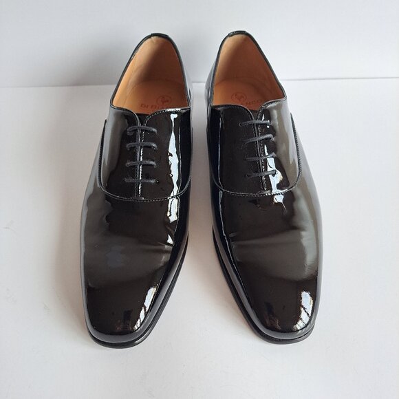 NEW Di Bianco Black Comfort Flex Patent Leather Shiny Shoes Size 10 main image 7